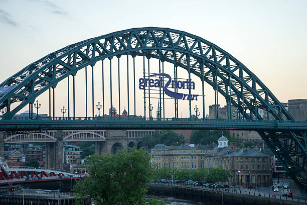 Tyne Bridge - Great North Run stock photo