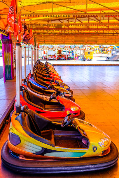 typical fairground ride at a travelling annual fair stock photo