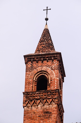 Typical Gothic Belfry Church Tower in Italy
