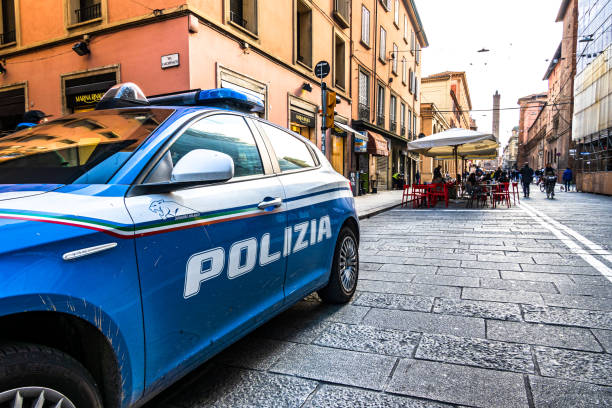 typical italian police car stock photo