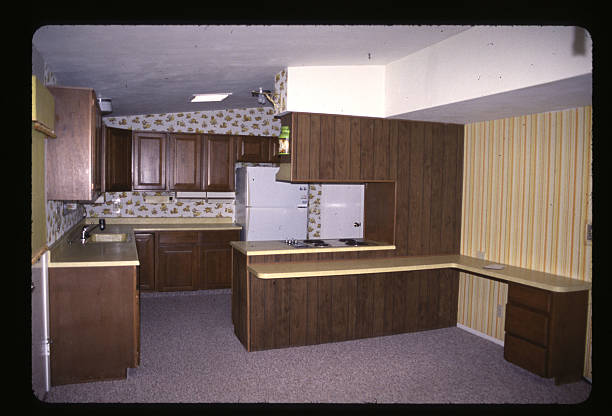 ugly kitchen 70s kitchen ugliness stock pictures, royalty-free photos & images