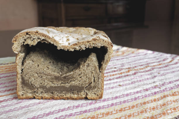 Unbake homemade bread stock photo