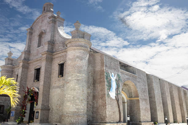 Unesco world heritage Santa maria Church at Ilocos sur stock photo