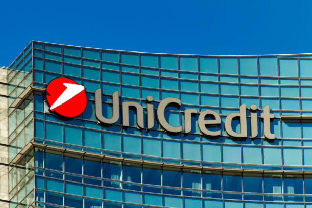 Unicredit Tower in Milan, Italy stock photo