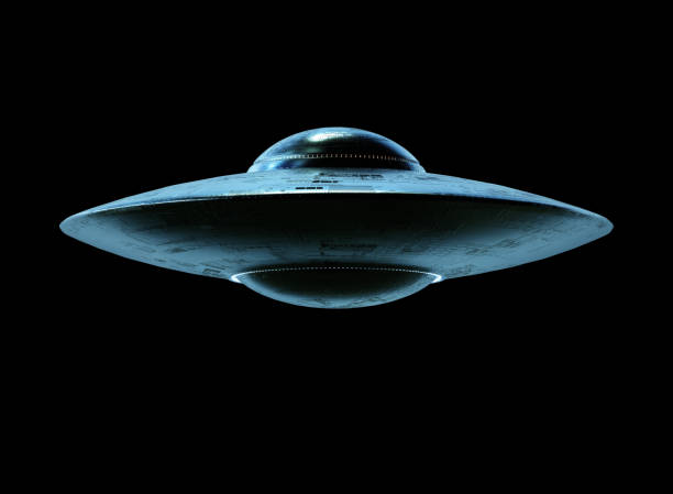 неопознанный летающий объект пространство отсечения путь - ufo стоковые фото и изображения