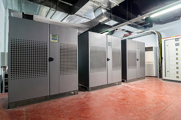 Uninterruptible Power Supply centre UPS  power panels in the room energy storage stock pictures, royalty-free photos & images