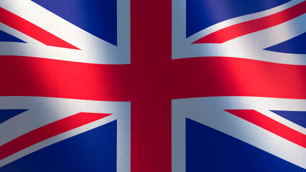 de vlag van de union jack. 3d illustratie van zwaaien vlag van nederland - newcastle united stockfoto's en -beelden