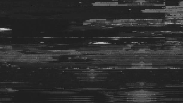 uniek design abstracte digitale pixel ruis glitch fout video schade - computer storing stockfoto's en -beelden