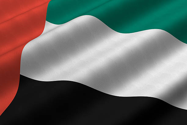 united arab emirates flag - uae flag stok fotoğraflar ve resimler