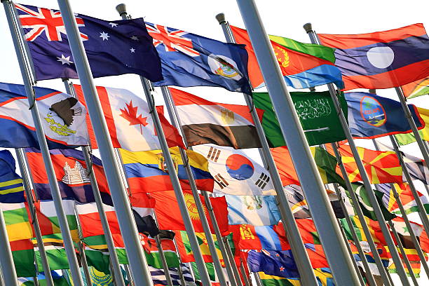 United Flags stock photo