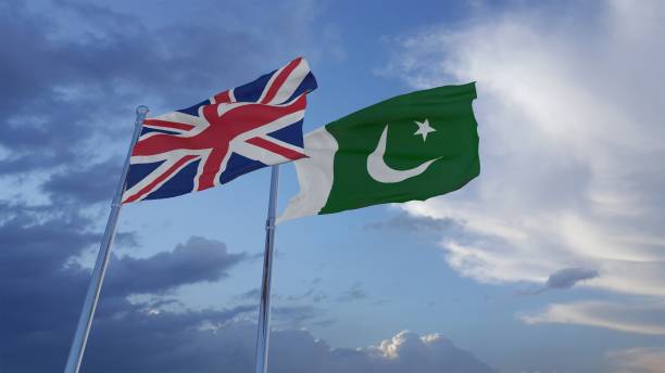 United Kingdom, Great Britain and Pakistan National Flags - 3D Illustration Stock Footage 3D illustrated country flags, designed and rendered in Cinema 4D pakistan flag stock pictures, royalty-free photos & images