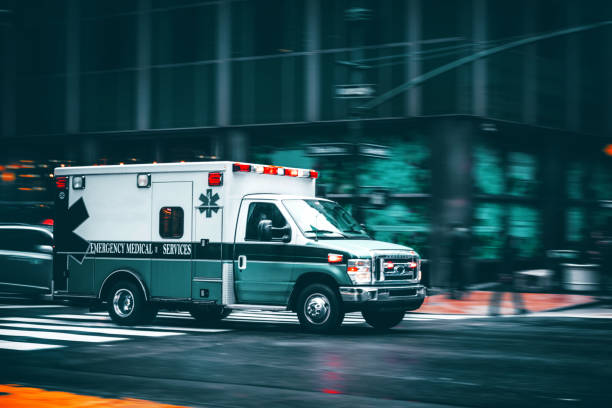 미국 응급 구급차 - ambulance 뉴스 사진 이미지