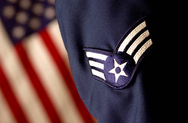United States of America armed forces close up of armed forces uniform air force stock pictures, royalty-free photos & images