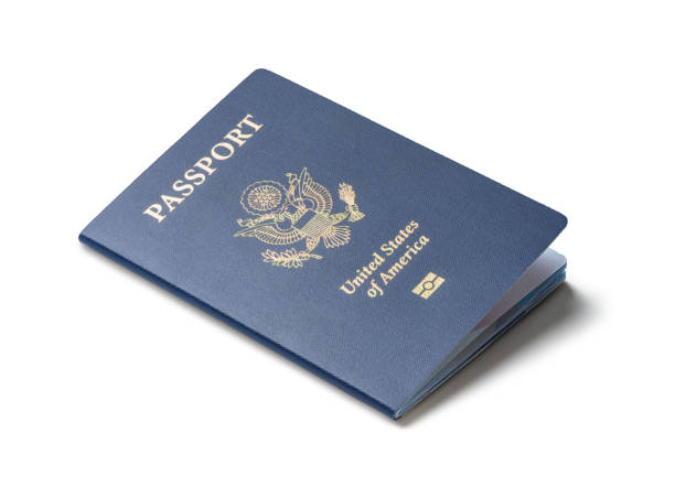 estados unidos da américa passaporte isolado no fundo branco - passport - fotografias e filmes do acervo