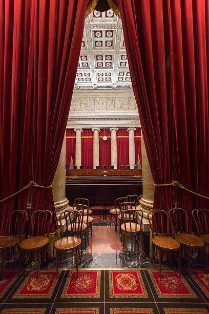 United States Supreme Court Chamber in Washington, DC stock photo