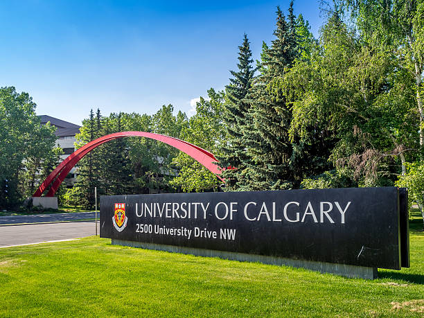 University of Calgary entrance stock photo
