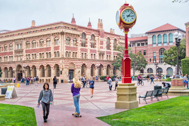 University of Southern California Campus in Los Angeles stock photo