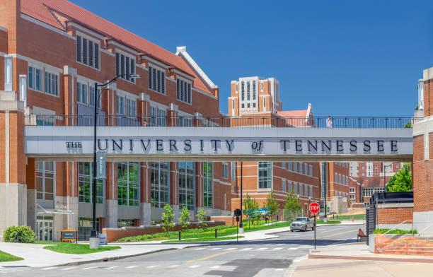 University of Tennessee Entrance and Campus Walkway stock photo