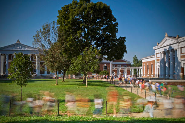 University of Virginia, Charlottesville University of Virginia, Charlottesville college campus stock pictures, royalty-free photos & images
