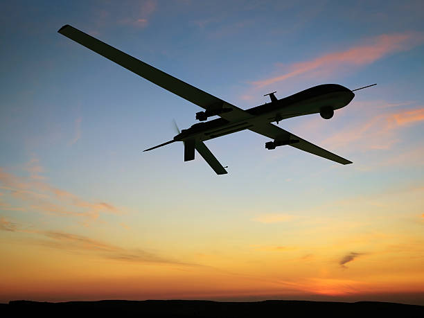 Unmanned Aerial Vehicle (UAV) Unmanned Aerial Vehicle (UAV), also known as Unmanned Aircraft System (UAS). Digitally Generated Image isolated on white background drone stock pictures, royalty-free photos & images