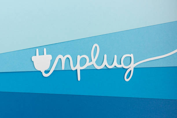 Unplug - take a break from work and enjoy life stock photo