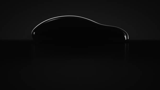 Unrecognizable car silhouette. Sports hatchback. stock photo
