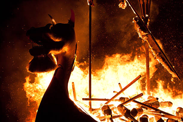 Up Helly Aa Galley Ship stock photo