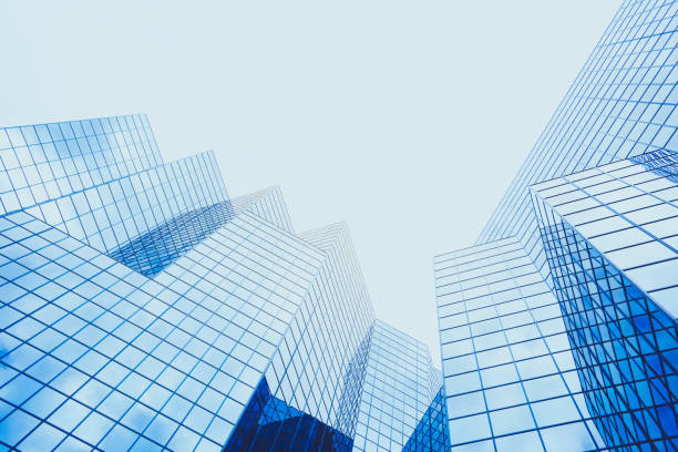 Up view of a financial building stock photo