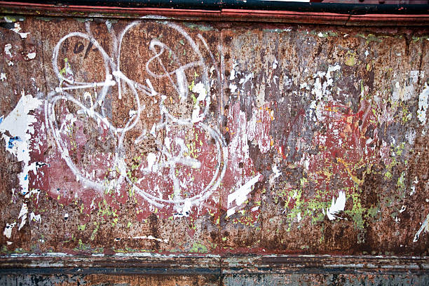 Urban decaying wall stock photo