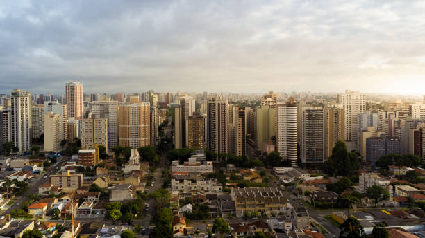 Urban landscape of Curitiba stock photo