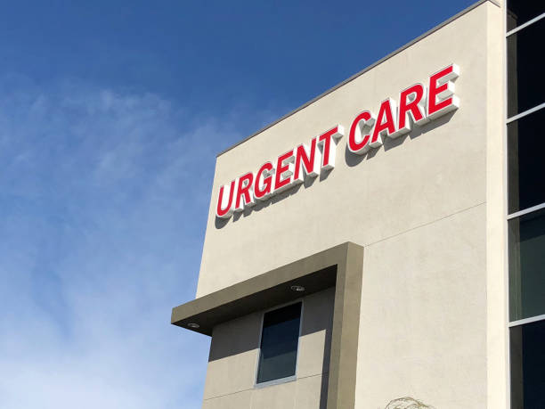 Urgent care sign stock photo