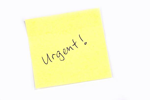 urgent ! - post it photos et images de collection