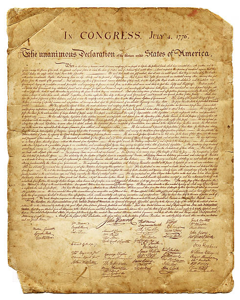 us declaration of independence 1776 United States declaration of independence 1776 - composite/overlay over a piece of grunge paper from an antique book declaration of independence stock pictures, royalty-free photos & images
