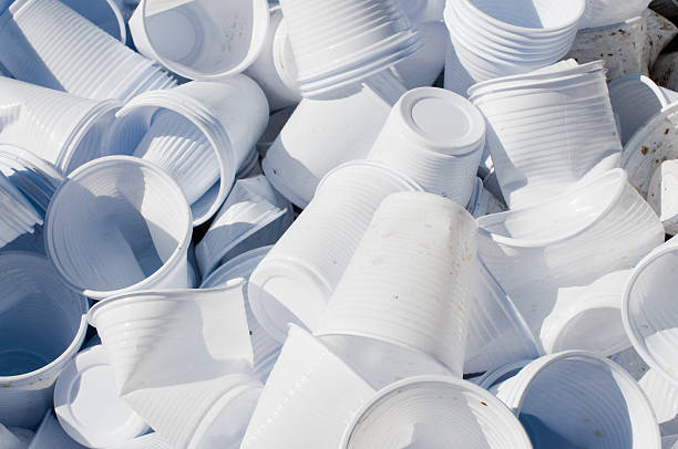 Used Disposable Cups stock photo