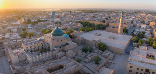 Uzbekistan traditional city Khiva Silk Road stock photo