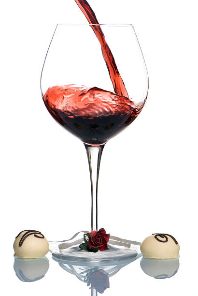 Valentine Wine 2 stock photo
