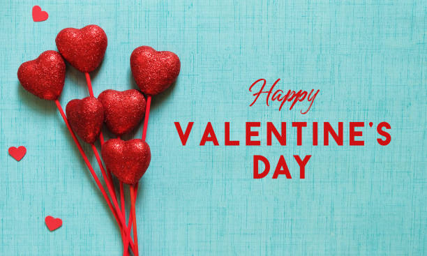 imagen de san valentín con corazones de brillo rojo y texto gráfico para banner de vacaciones románticas. - happy valentines day fotografías e imágenes de stock