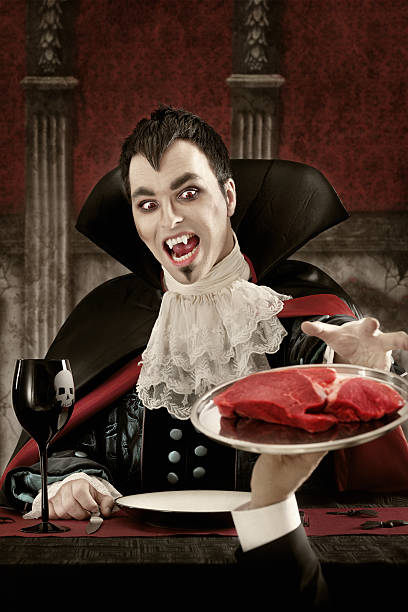 vampire-ordering-meat-picture-id143918781