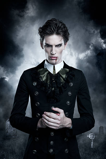 Vampire Portrait of a vampire. Halloween theme.  vampire stock pictures, royalty-free photos & images