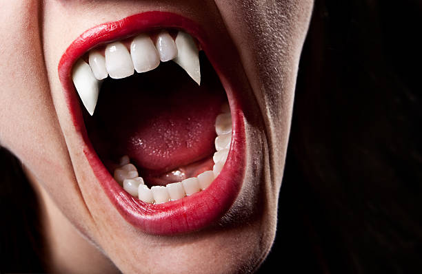 vampire's teeth - vampyr bildbanksfoton och bilder