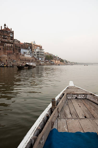 Varanasi boat trip stock photo