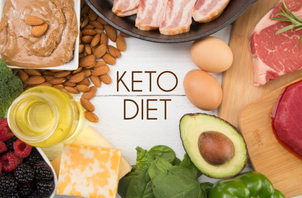Various Foods that are Perfect for the Keto Diet stock photo