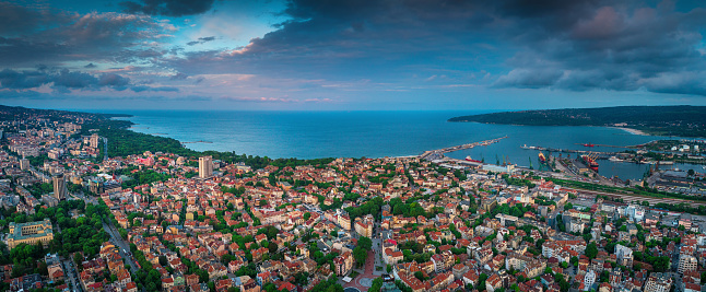 Varna Bulgaria Aerial Drone View Beautiful Panorama Of Varna Bulgaria Aerial Drone View Beautiful Panorama Of