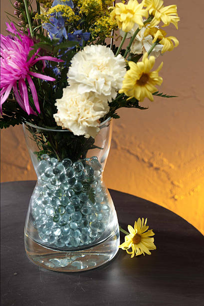 vase of flowers stock photo