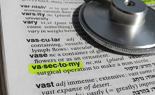 Vasectomy - dictionary definition stock photo