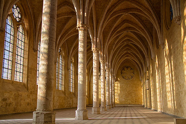 Vault of an abbey stock photo