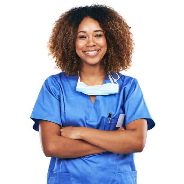 I've always been dedicated to saving lives Studio portrait of an attractive young nurse against a white background female nurse stock pictures, royalty-free photos & images