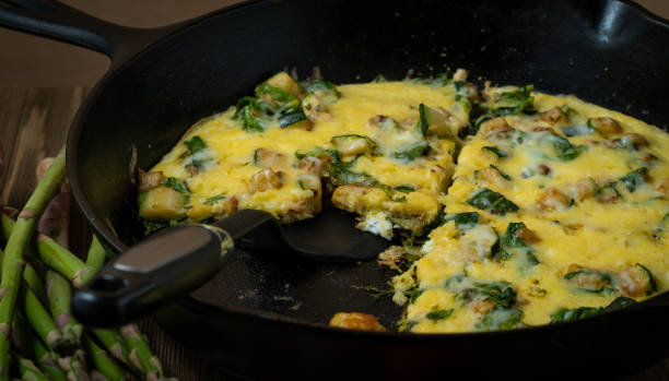 Vegetable omlet stock photo