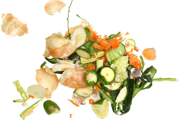 Vegetable Scraps Vegetable Scraps ready for composting. leftovers stock pictures, royalty-free photos & images