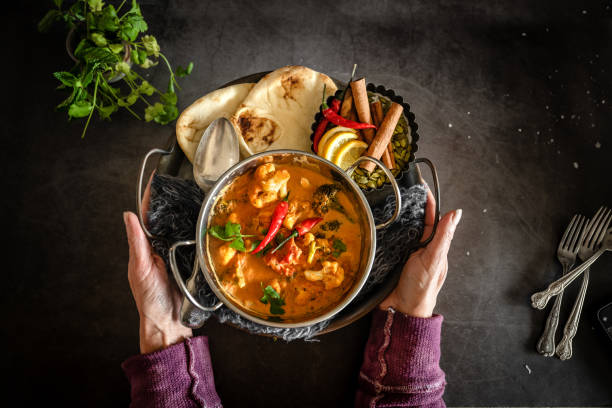 Vegetarian Curry stock photo